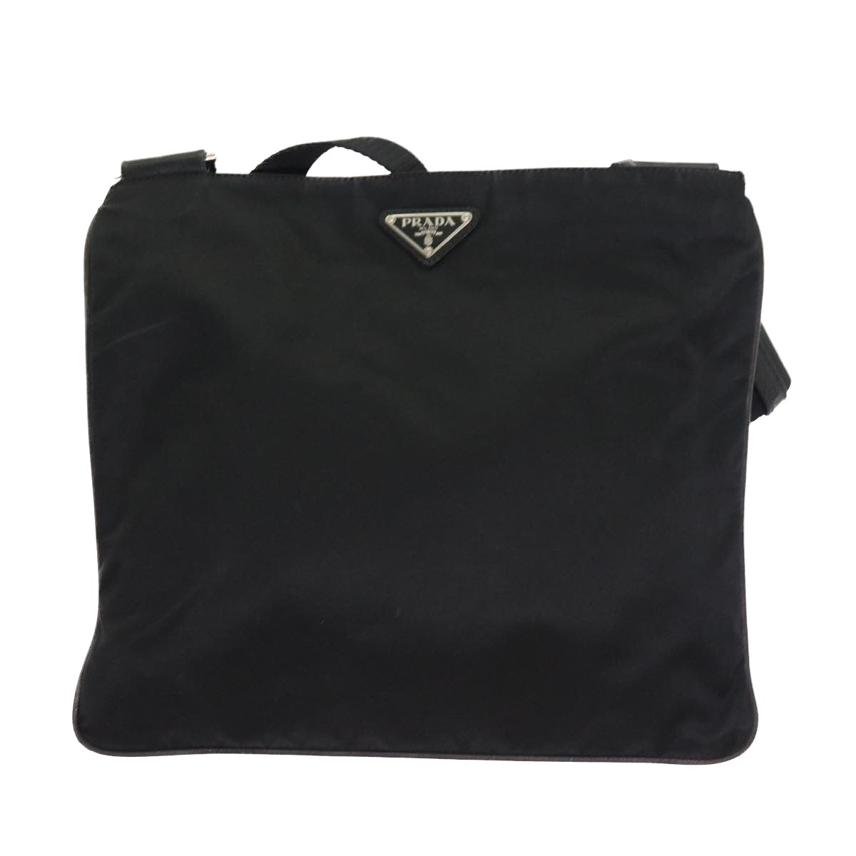 PRADA Shoulder Bag Nylon Black Auth 54918