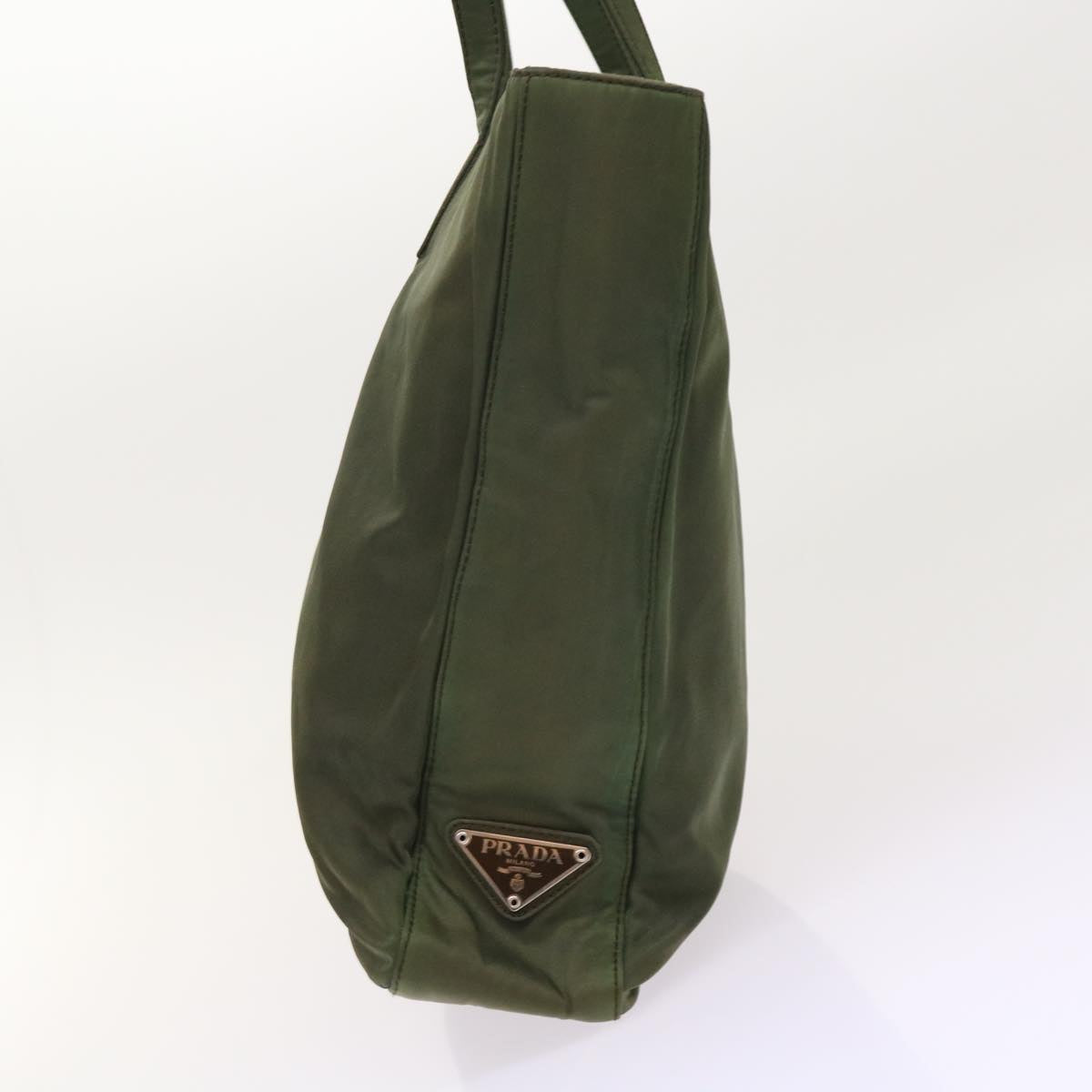 PRADA Tote Bag Nylon Khaki Auth 54921