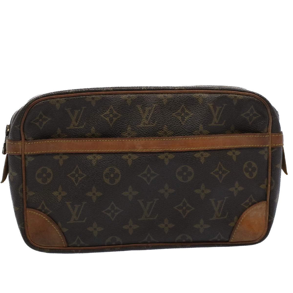 LOUIS VUITTON Monogram Compiegne 28 Clutch Bag M51845 LV Auth 54940