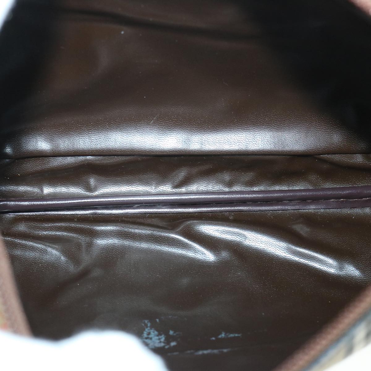 Burberrys Nova Check Clutch Bag Canvas Leather Beige Brown Auth 54952