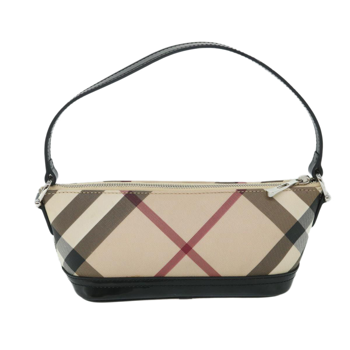 BURBERRY Nova Check Shoulder Bag PVC Leather Beige Auth 54956 - 0