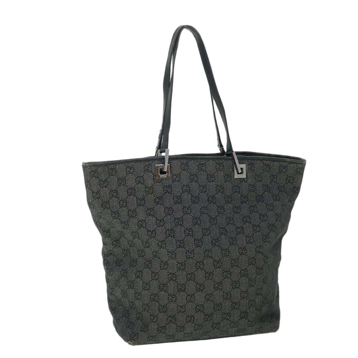 GUCCI GG Canvas Tote Bag Black 31243 Auth 54961