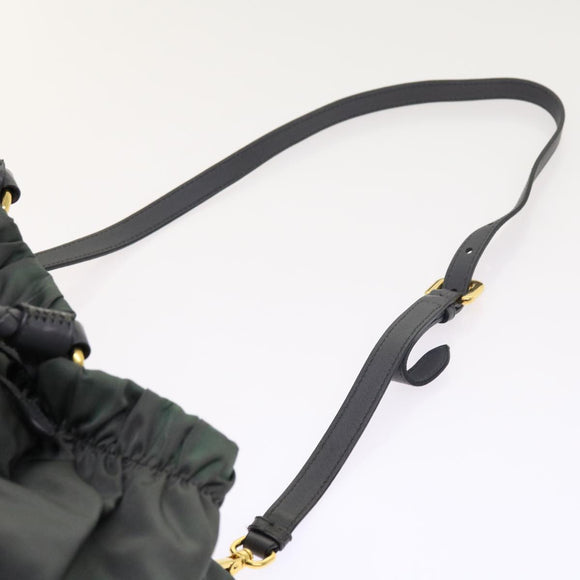 PRADA Hand Bag Nylon 2way Gray Auth 54970