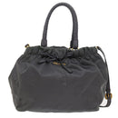 PRADA Hand Bag Nylon 2way Gray Auth 54970-13
