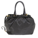 PRADA Hand Bag Nylon 2way Gray Auth 54970-2