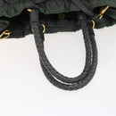 PRADA Hand Bag Nylon 2way Gray Auth 54970-7