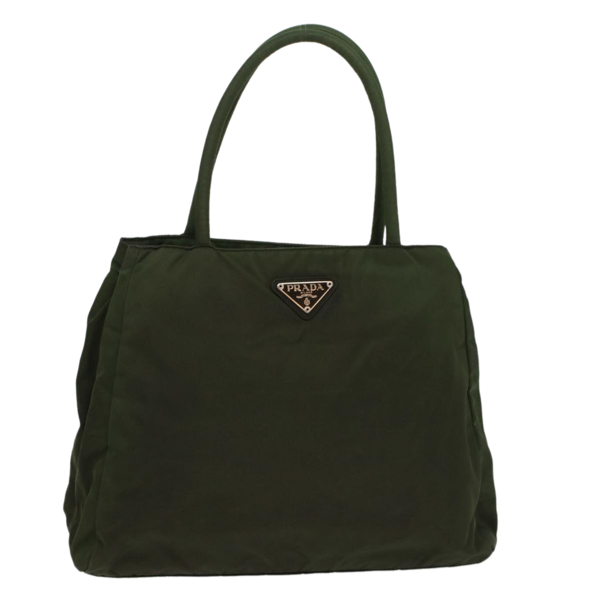 PRADA Hand Bag Nylon Khaki Auth 54986