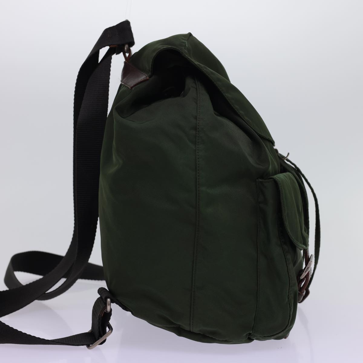 PRADA Backpack Nylon Khaki Auth 54987