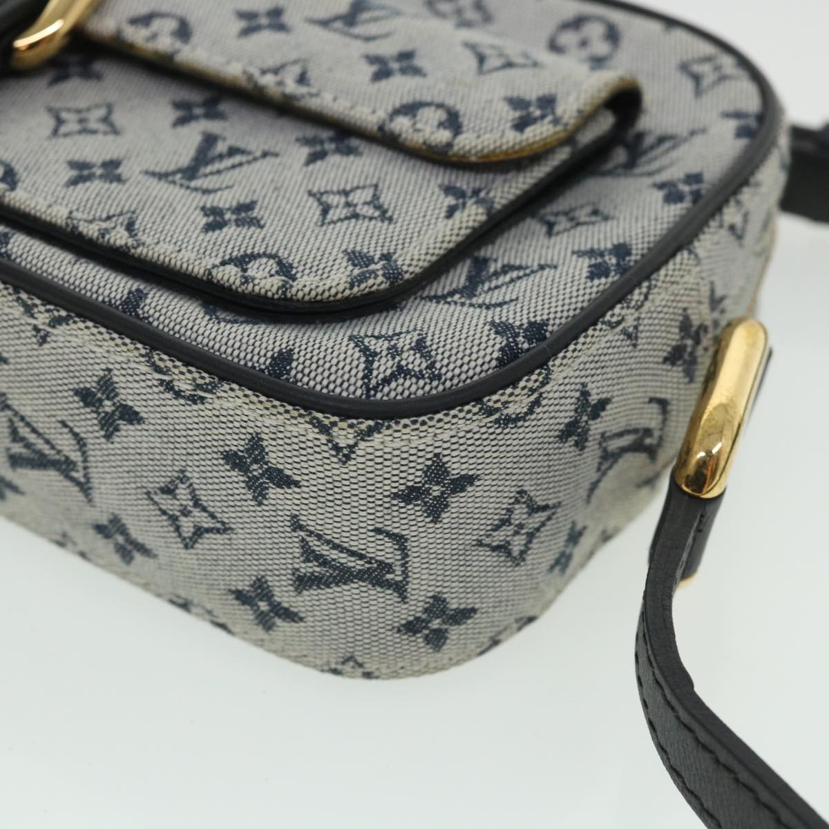 LOUIS VUITTON Monogram Mini Juliet MM Shoulder Bag Blue M92004 LV Auth 54995