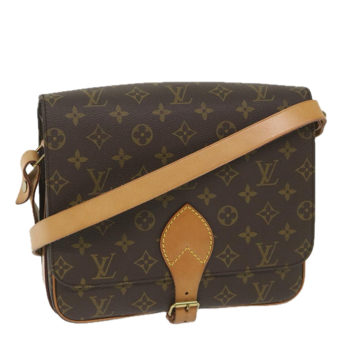 LOUIS VUITTON Monogram Cartouchiere GM Shoulder Bag M51252 LV Auth 55008