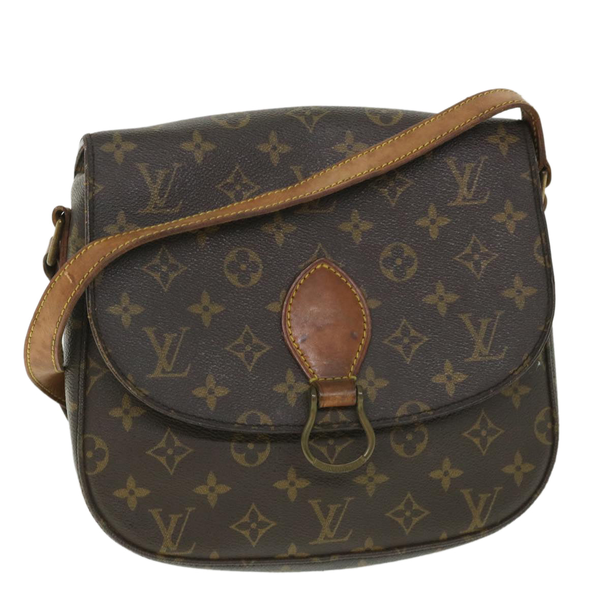 LOUIS VUITTON Monogram Saint Cloud GM Shoulder Bag M51242 LV Auth 55030