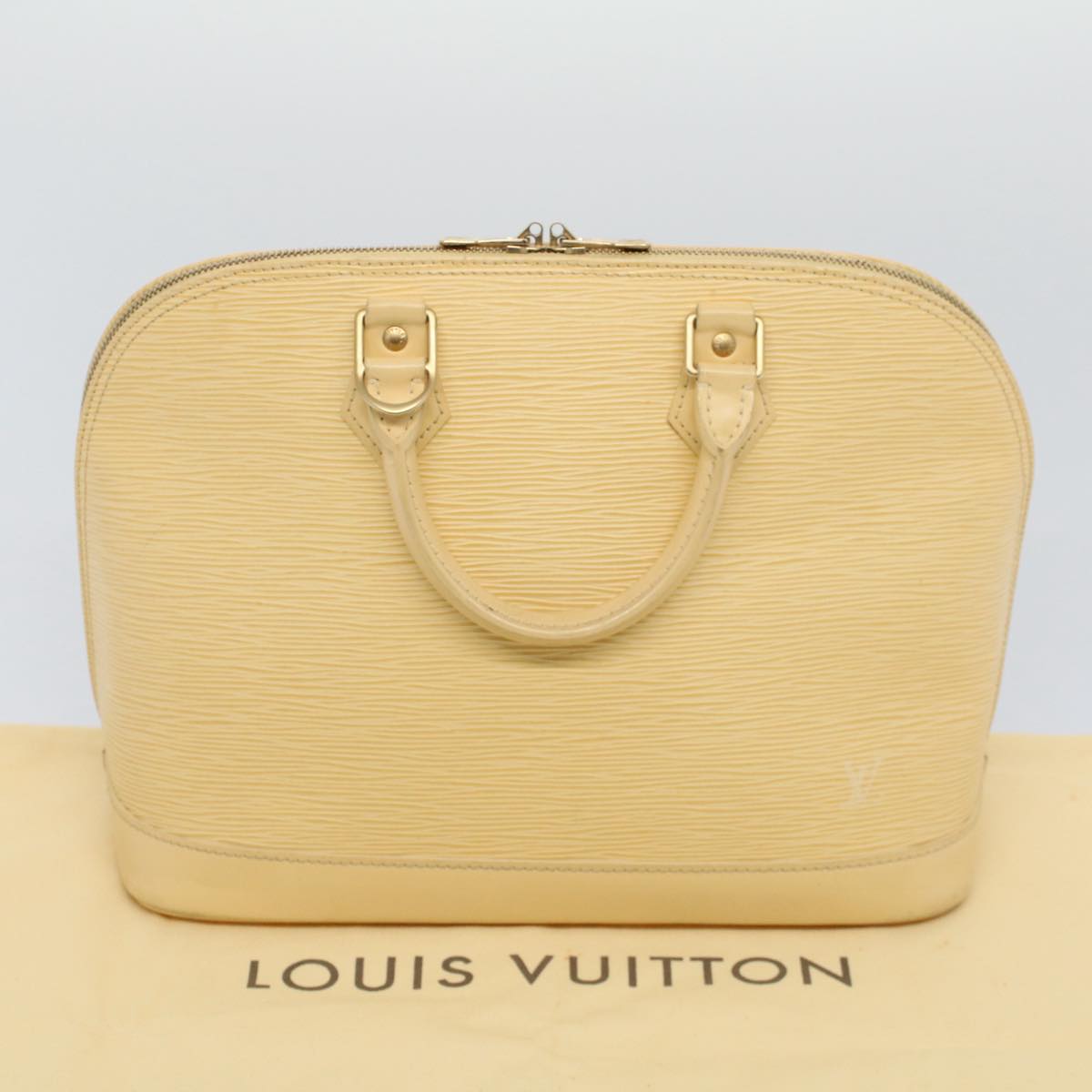 LOUIS VUITTON Epi Alma Hand Bag Cream Vanilla M5214A LV Auth 55059