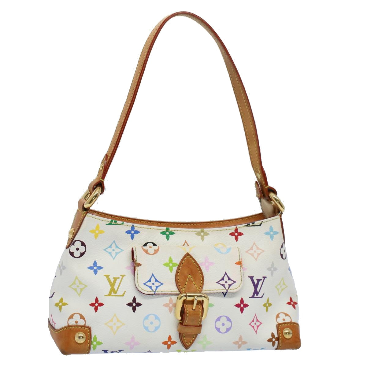 LOUIS VUITTON Monogram Multicolor Eliza Shoulder Bag White M40098 LV Auth 55061