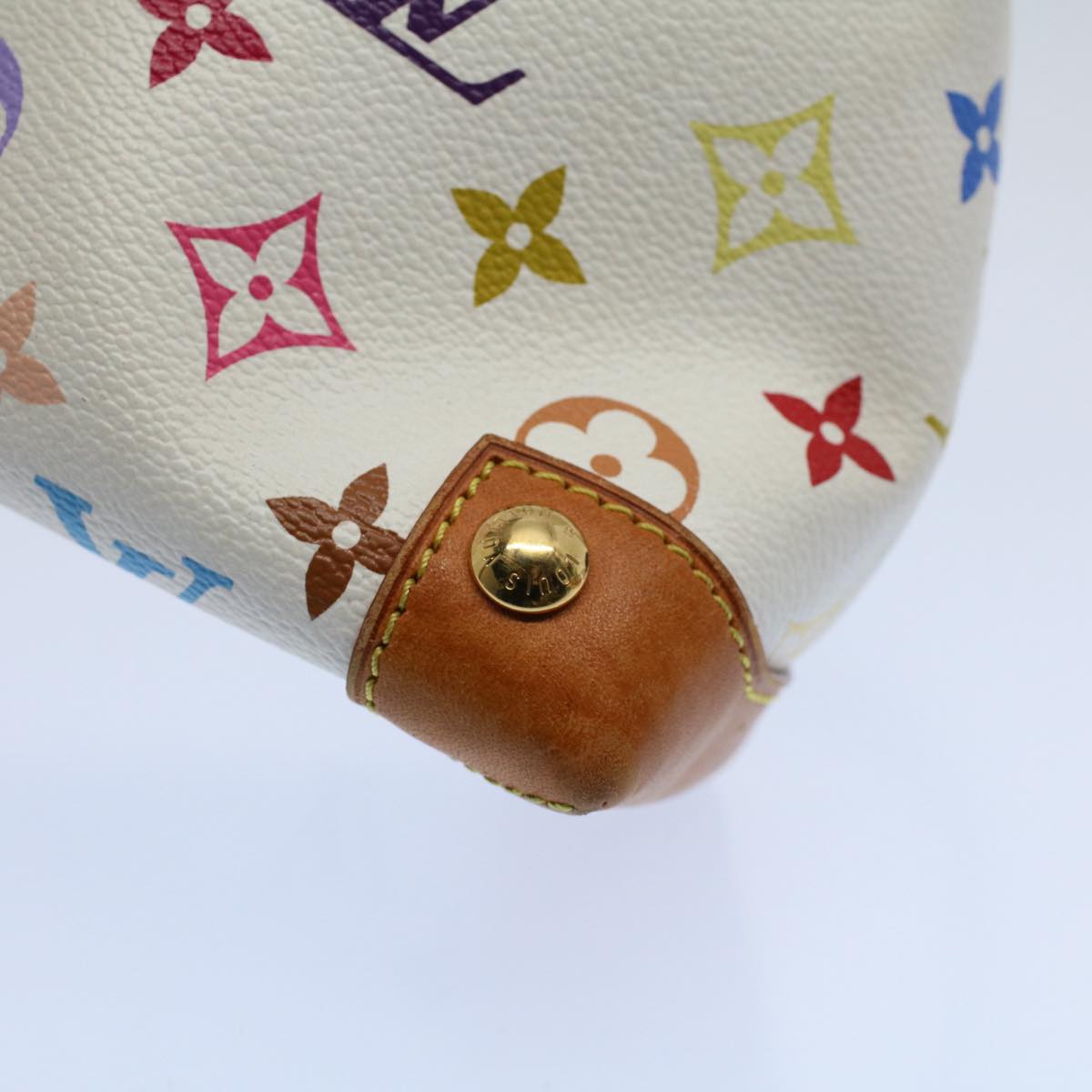 LOUIS VUITTON Monogram Multicolor Eliza Shoulder Bag White M40098 LV Auth 55061