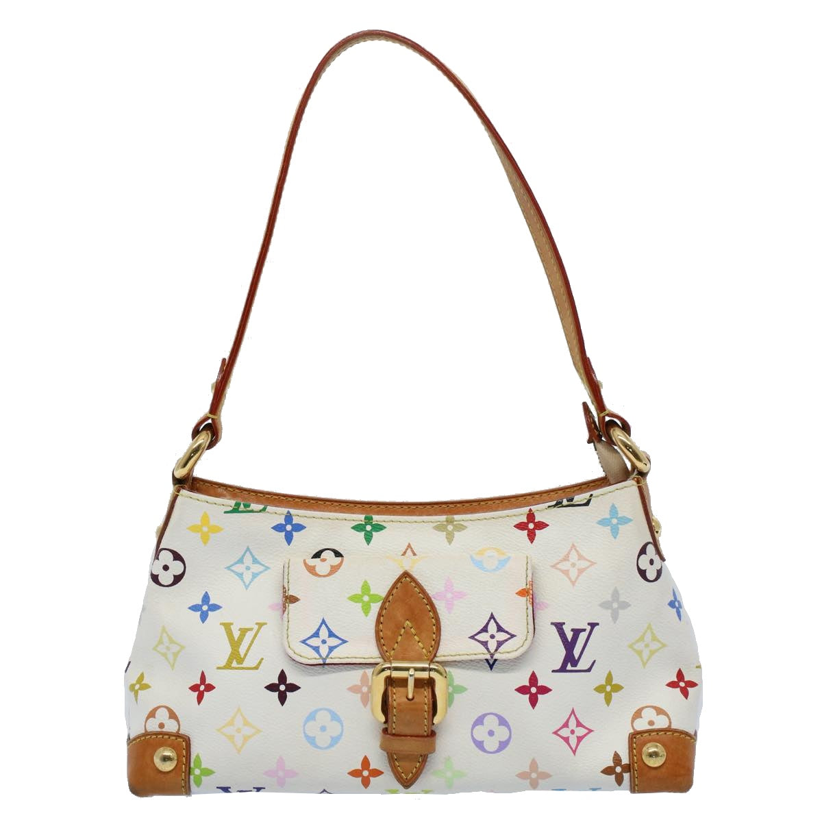 LOUIS VUITTON Monogram Multicolor Eliza Shoulder Bag White M40098 LV Auth 55061