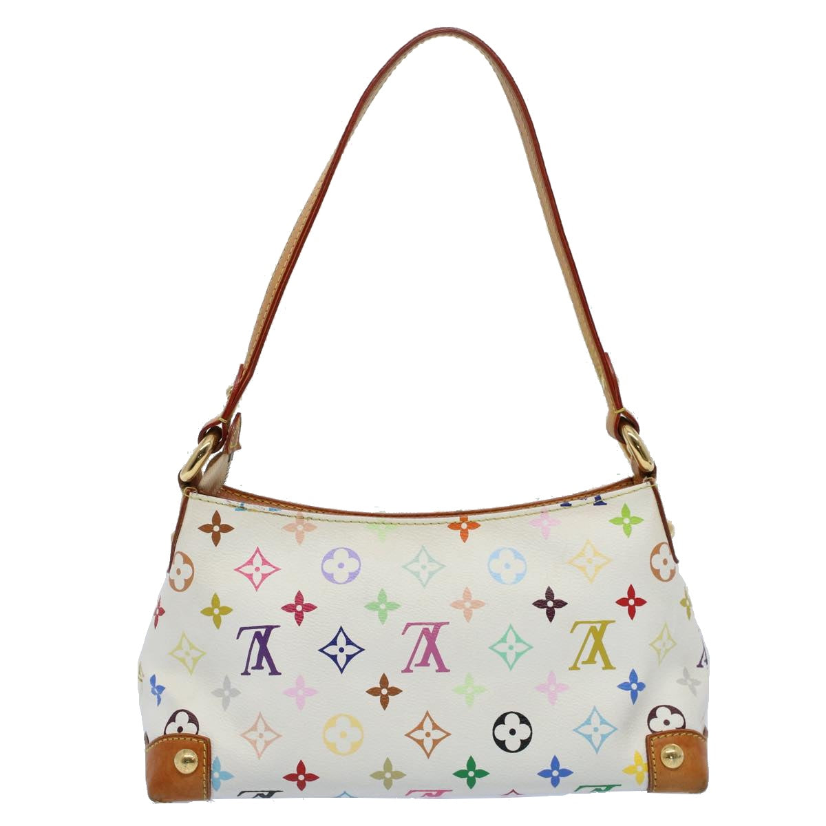 LOUIS VUITTON Monogram Multicolor Eliza Shoulder Bag White M40098 LV Auth 55061