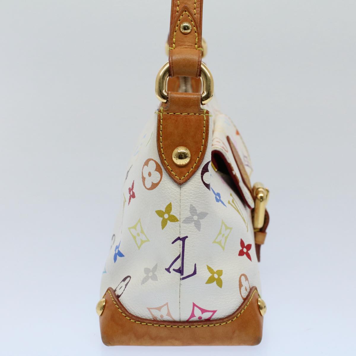 LOUIS VUITTON Monogram Multicolor Eliza Shoulder Bag White M40098 LV Auth 55061