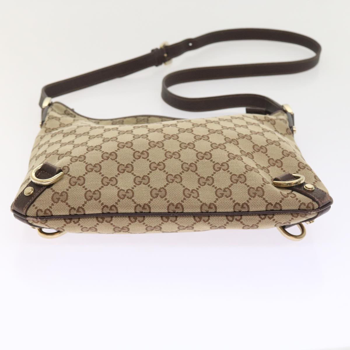 GUCCI GG Canvas Shoulder Bag Beige 131326 Auth 55079