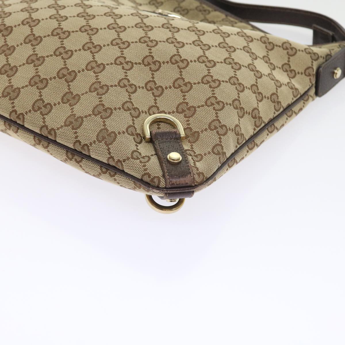 GUCCI GG Canvas Shoulder Bag Beige 131326 Auth 55079