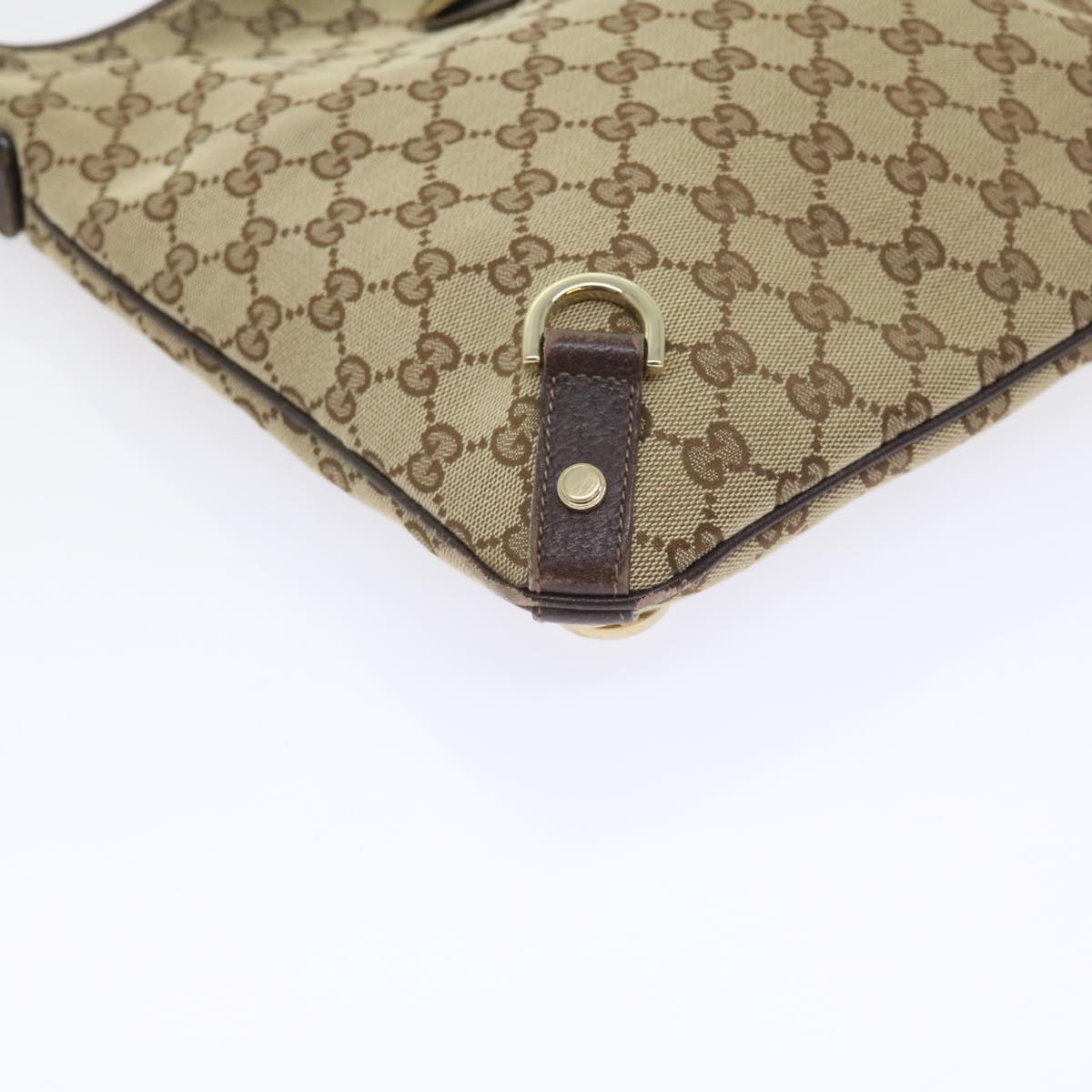 GUCCI GG Canvas Shoulder Bag Beige 131326 Auth 55079