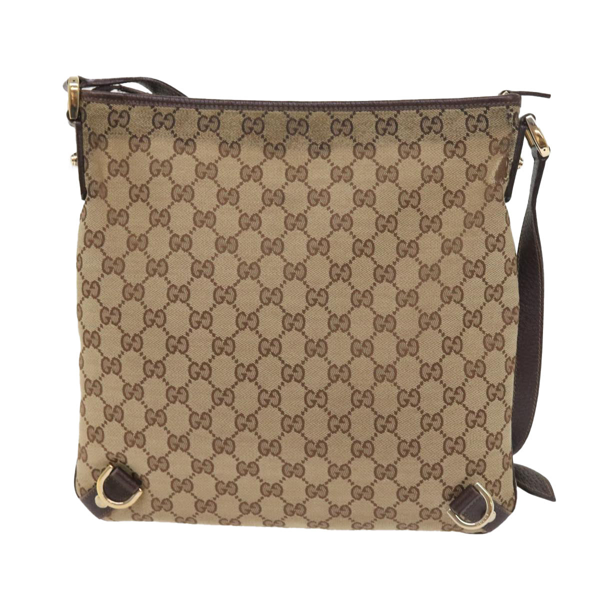 GUCCI GG Canvas Shoulder Bag Beige 131326 Auth 55079