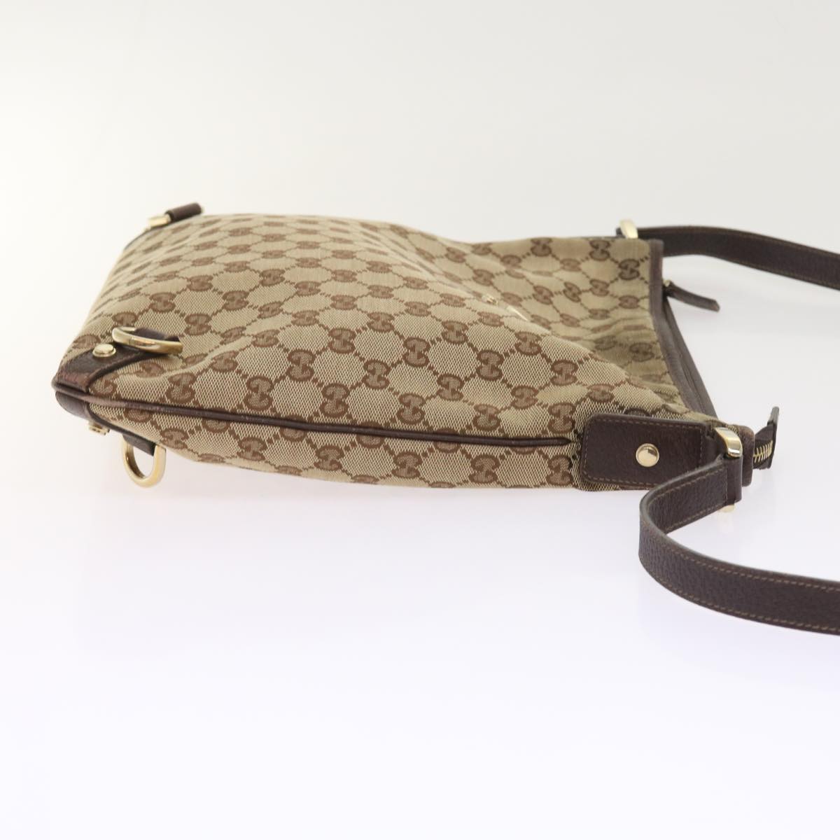 GUCCI GG Canvas Shoulder Bag Beige 131326 Auth 55079