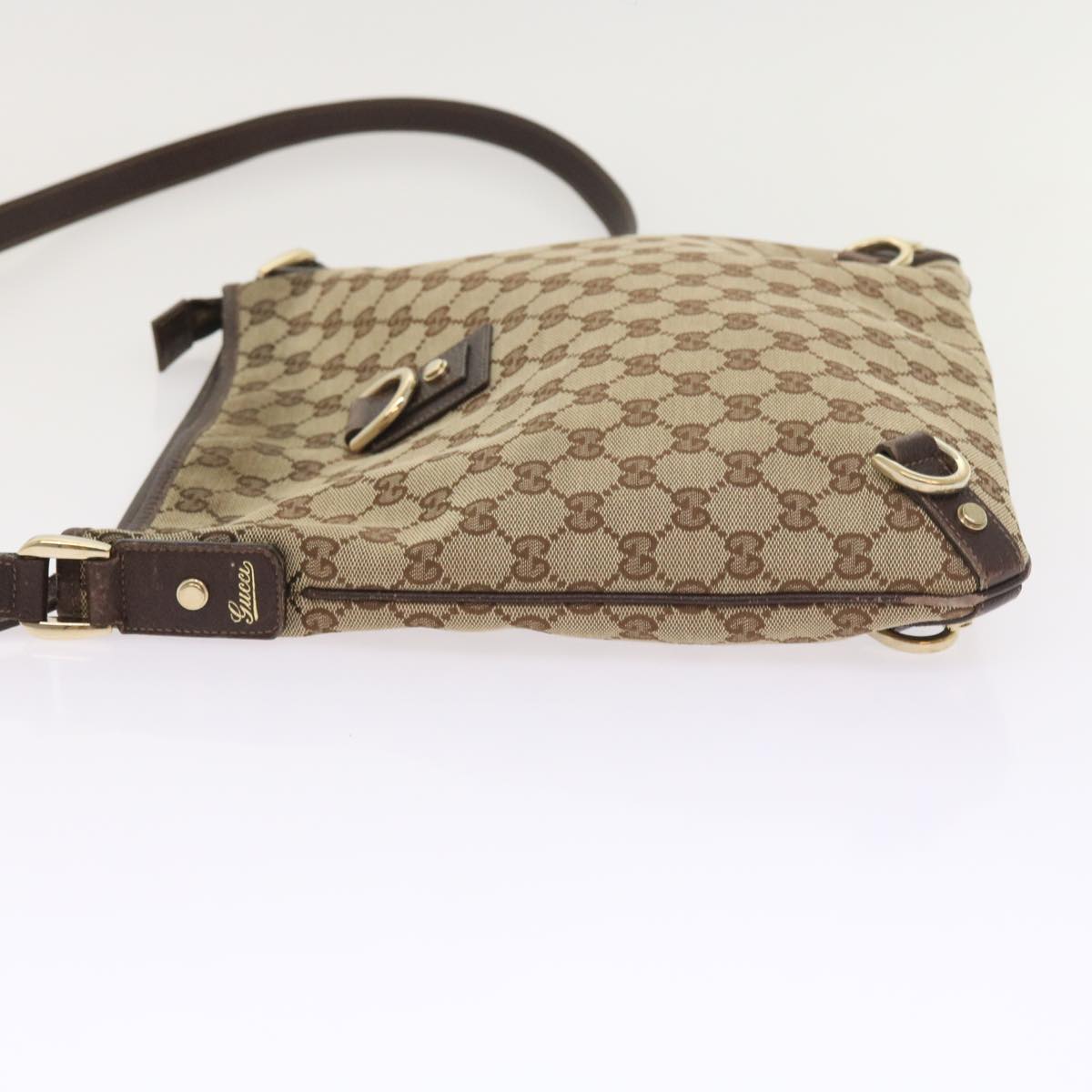 GUCCI GG Canvas Shoulder Bag Beige 131326 Auth 55079