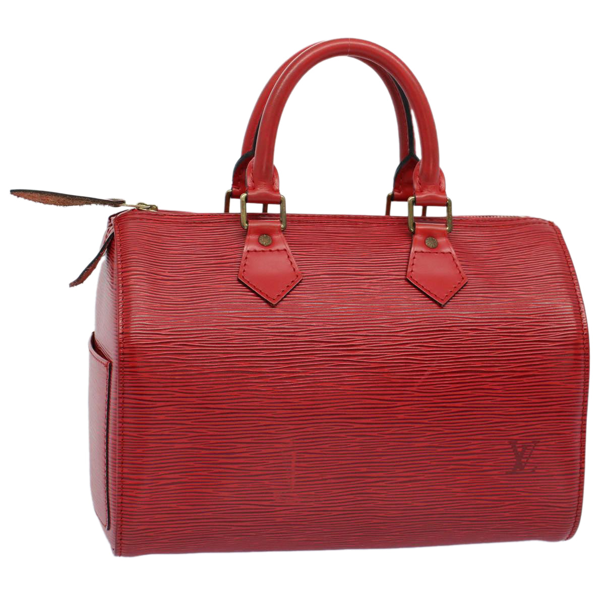 LOUIS VUITTON Epi Speedy 25 Hand Bag Castilian Red M43017 LV Auth 55088