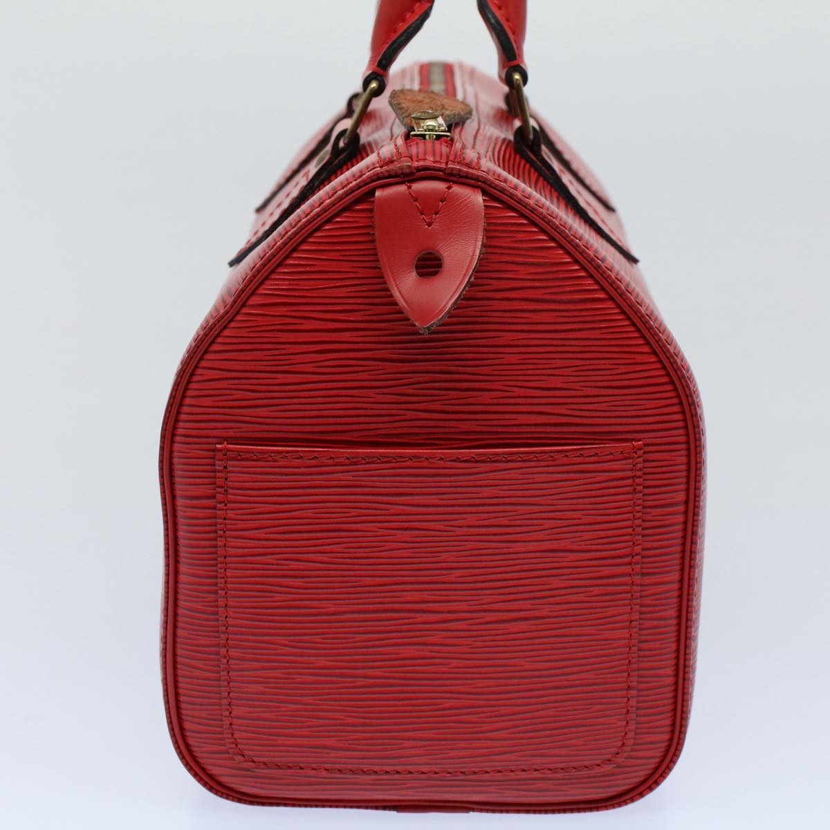 LOUIS VUITTON Epi Speedy 25 Hand Bag Castilian Red M43017 LV Auth 55088