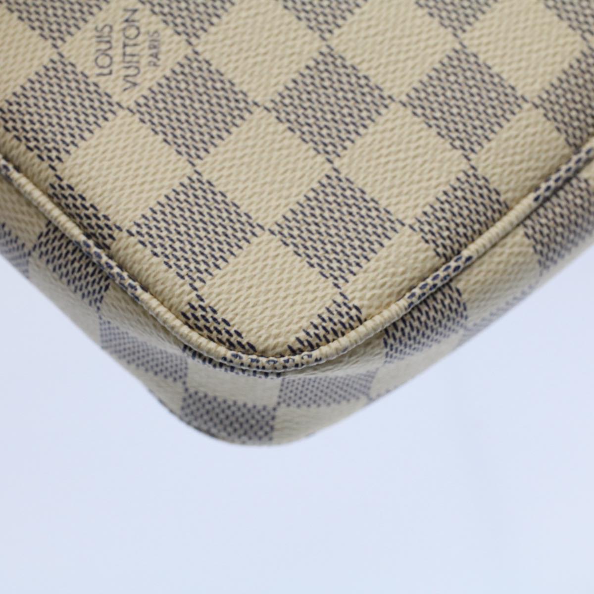 LOUIS VUITTON Damier Azur Pochette Accessoires Pouch N51986 LV Auth 55108A