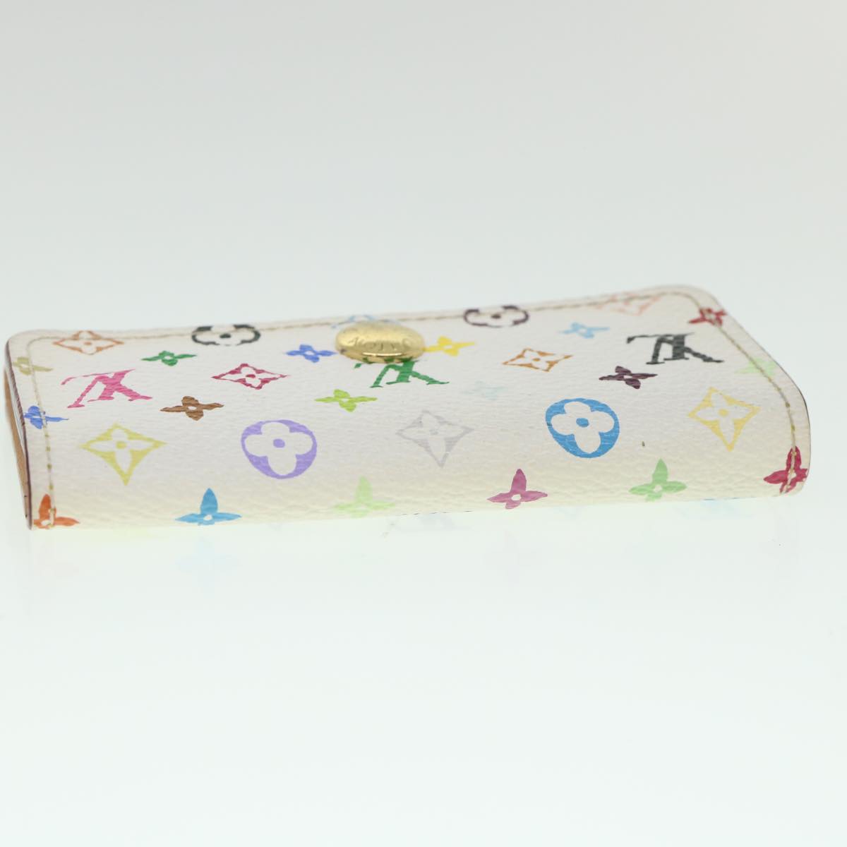 LOUIS VUITTON Monogram Multicolor Multi Cles 4 Keys Case White M60043 Auth 55115