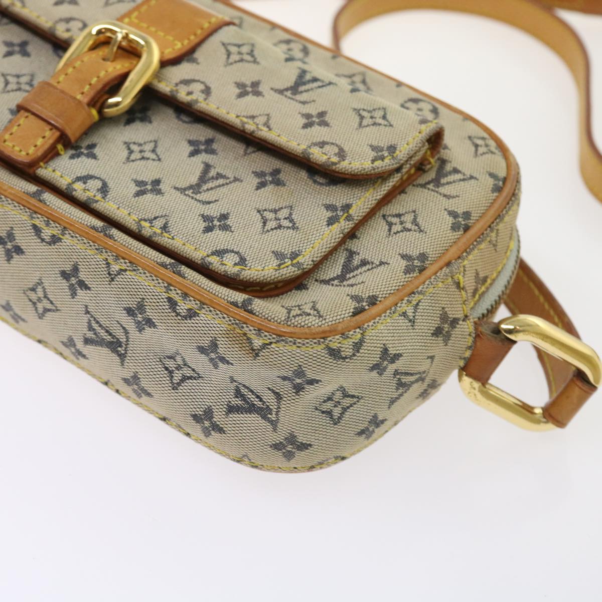 LOUIS VUITTON Monogram Mini Juliet MM Shoulder Bag Blue M92004 LV Auth 55117