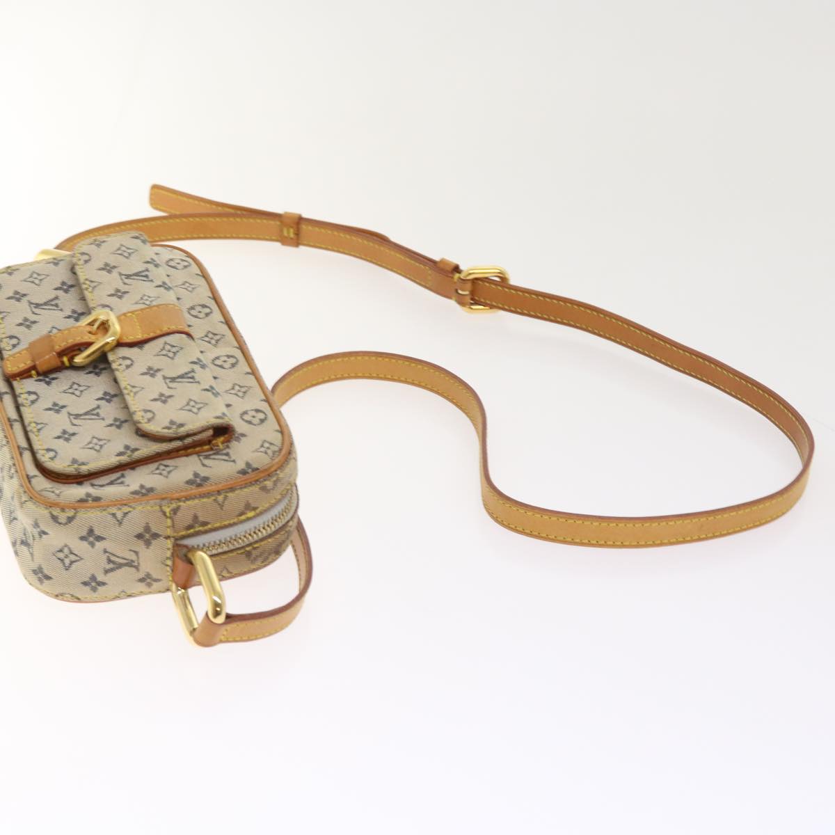 LOUIS VUITTON Monogram Mini Juliet MM Shoulder Bag Blue M92004 LV Auth 55117