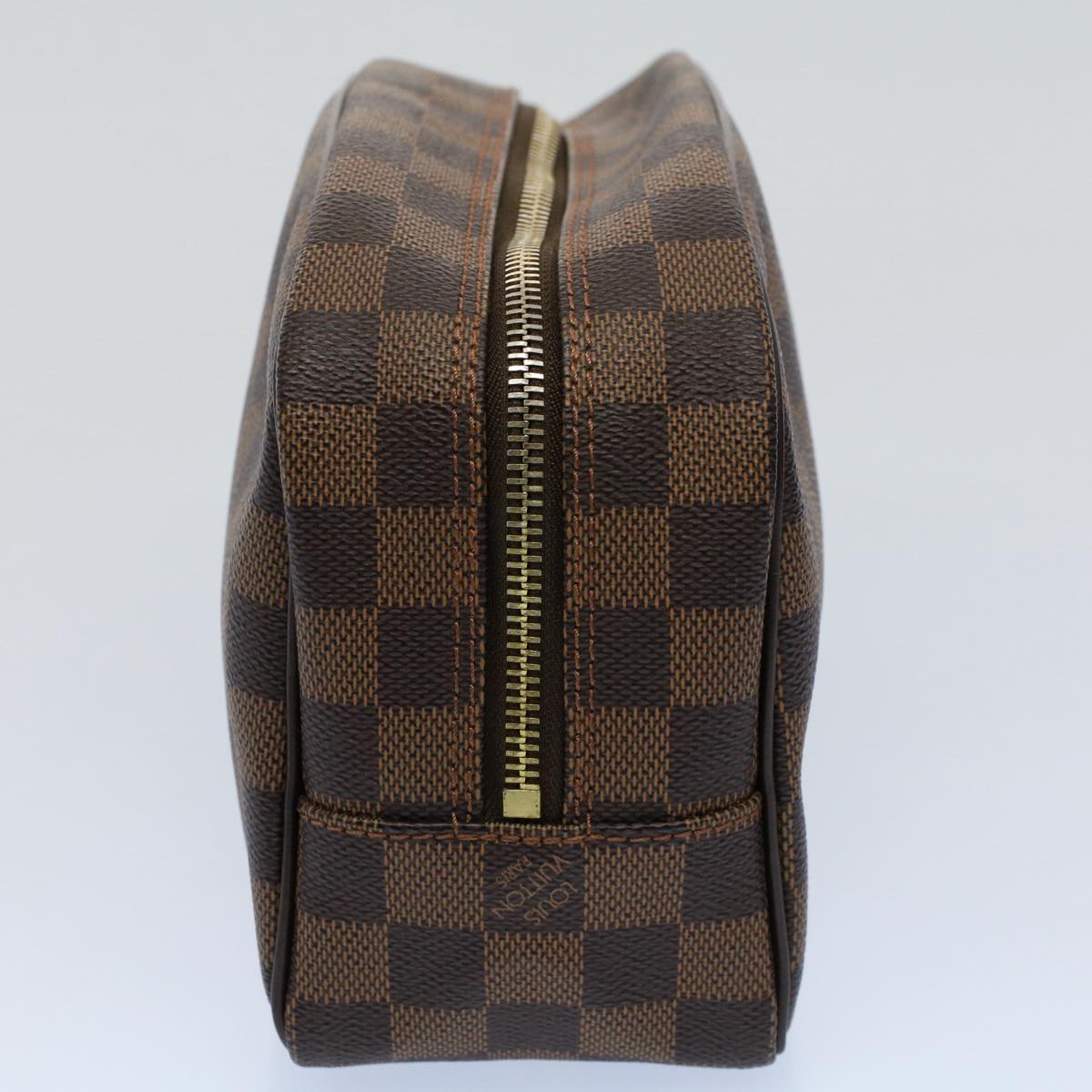 LOUIS VUITTON Damier Ebene Trousse Toilette 25 Clutch Bag N47624 LV Auth 55152