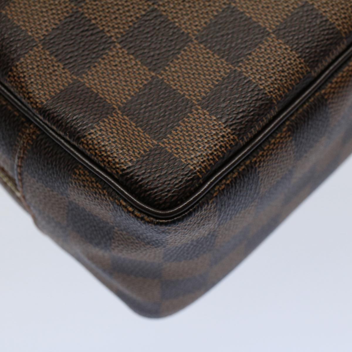 LOUIS VUITTON Damier Ebene Trousse Toilette 25 Clutch Bag N47624 LV Auth 55152