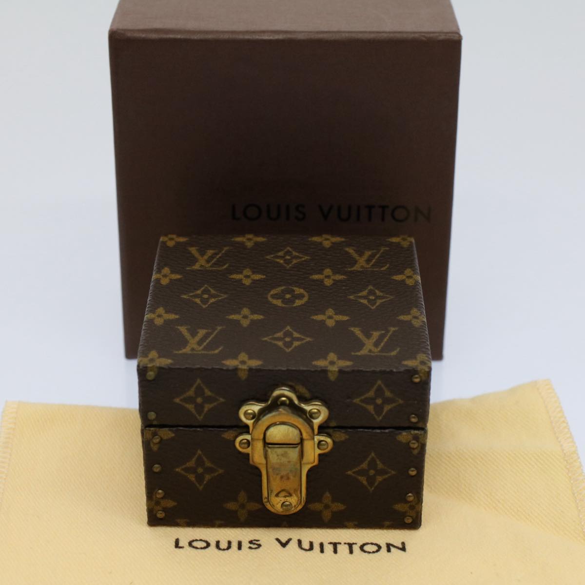 LOUIS VUITTON Monogram Eccrine Declaration Jewelry Box M21010 LV Auth 55159