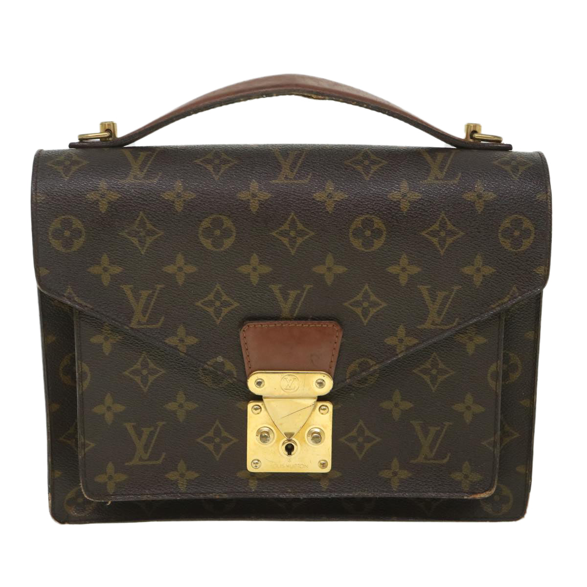 LOUIS VUITTON Monogram Monceau 28 Hand Bag 2way M51185 LV Auth 55168