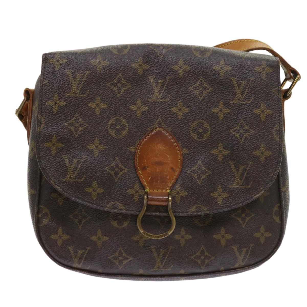 LOUIS VUITTON Monogram Saint Cloud GM Shoulder Bag M51242 LV Auth 55172