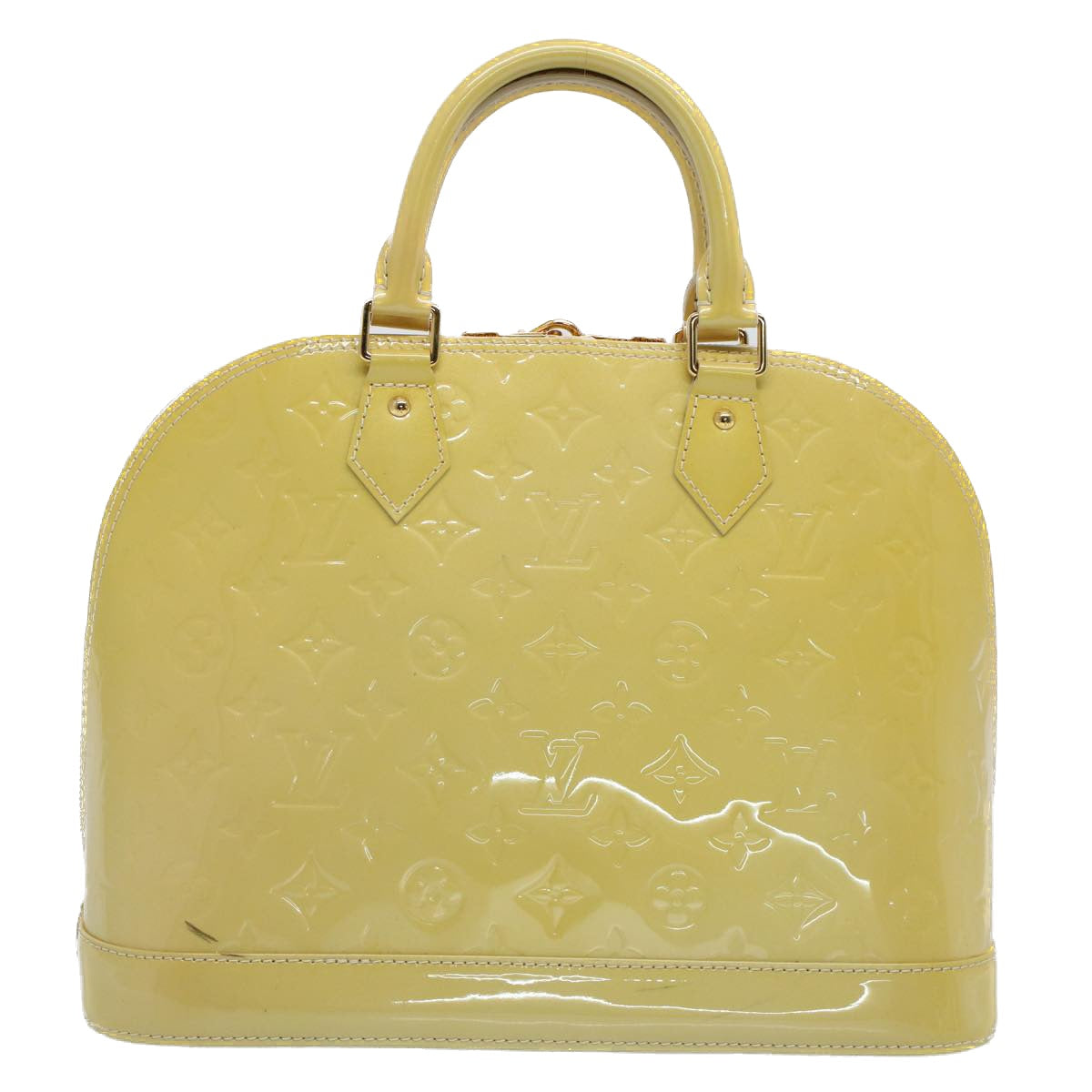 LOUIS VUITTON Monogram Vernis Alma PM Hand Bag Broncorail M91445 LV Auth 55192 - 0