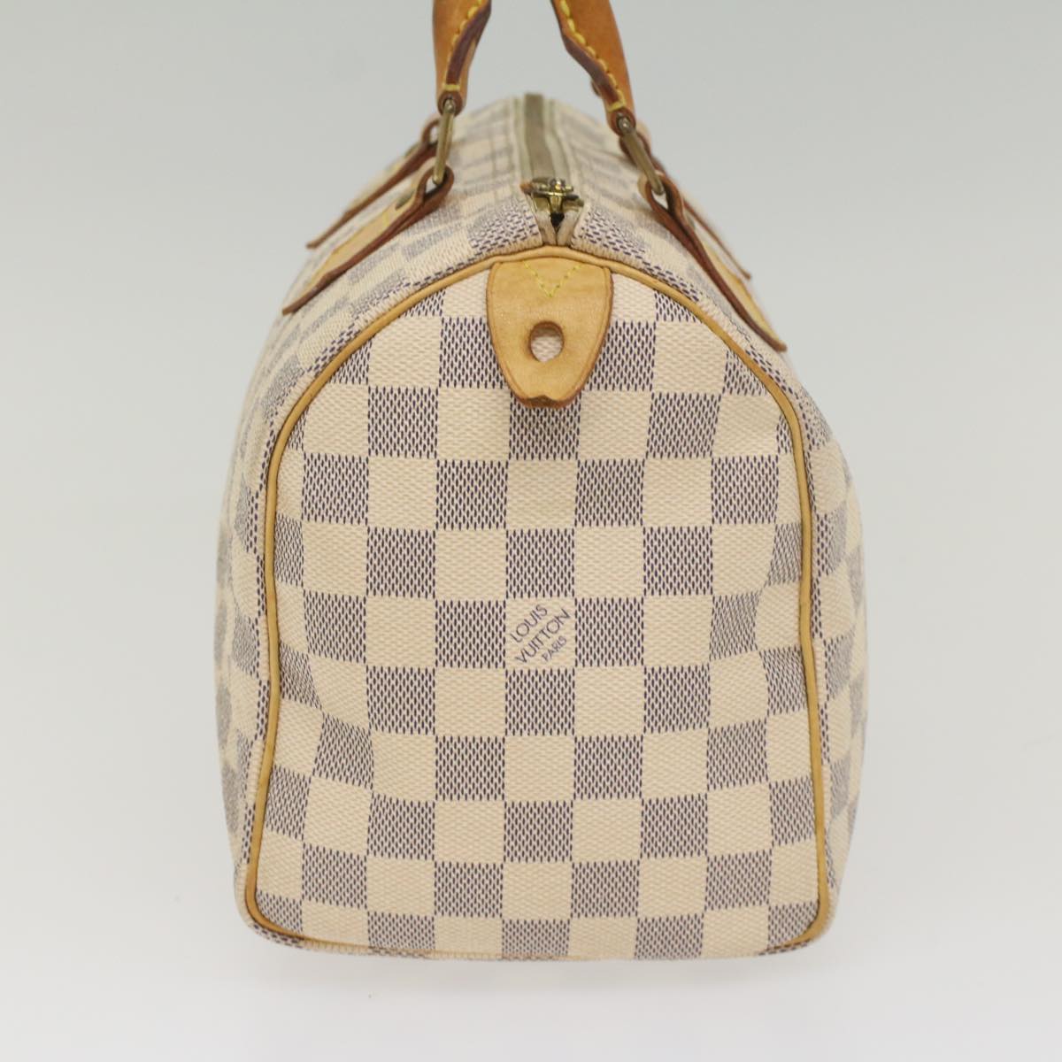 LOUIS VUITTON Damier Azur Speedy 25 Hand Bag N41534 LV Auth 55194