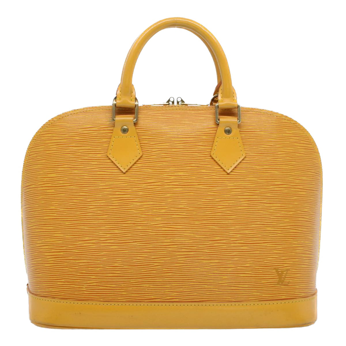 LOUIS VUITTON Epi Alma Hand Bag Tassili Yellow M52149 LV Auth 55230