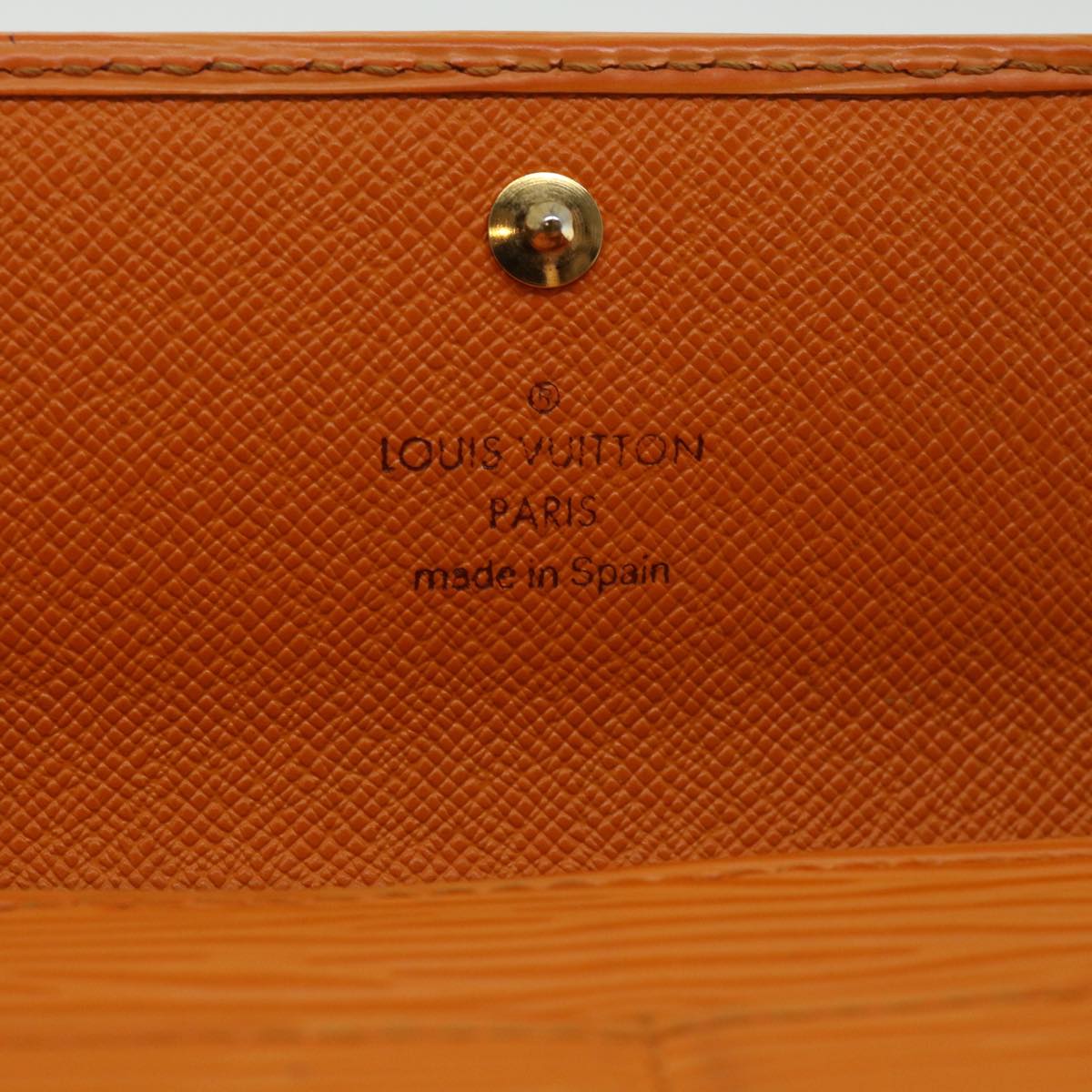 LOUIS VUITTON Epi Porte Monnaie Cartes Crdit Wallet Mandarin M6359H Auth 55263