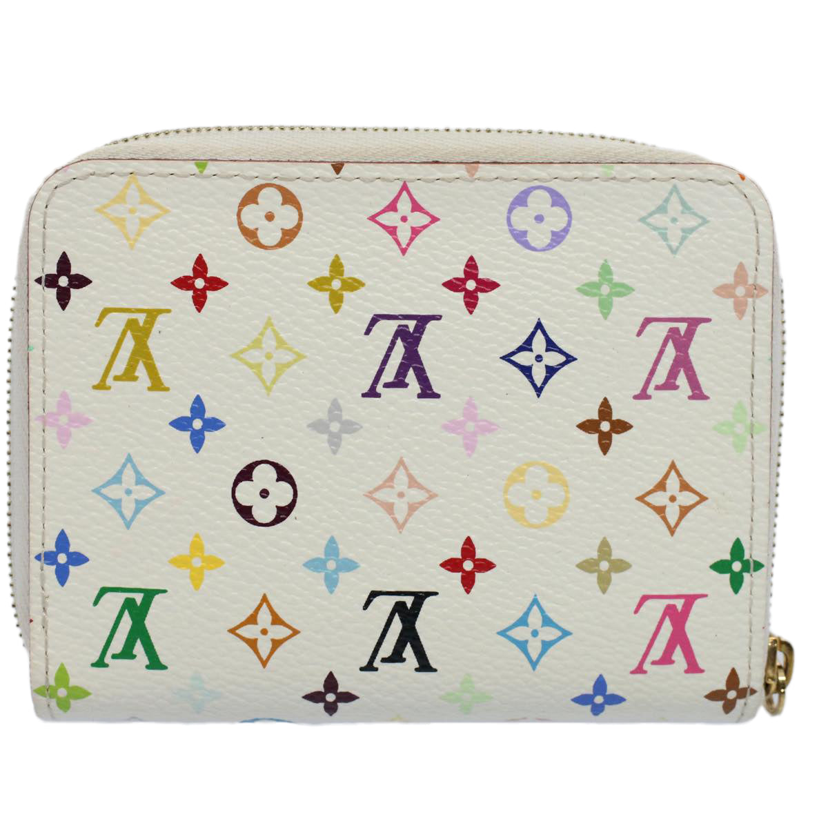 LOUIS VUITTON Monogram Multicolor Zippy Coin Purse White M66548 LV Auth 55270 - 0