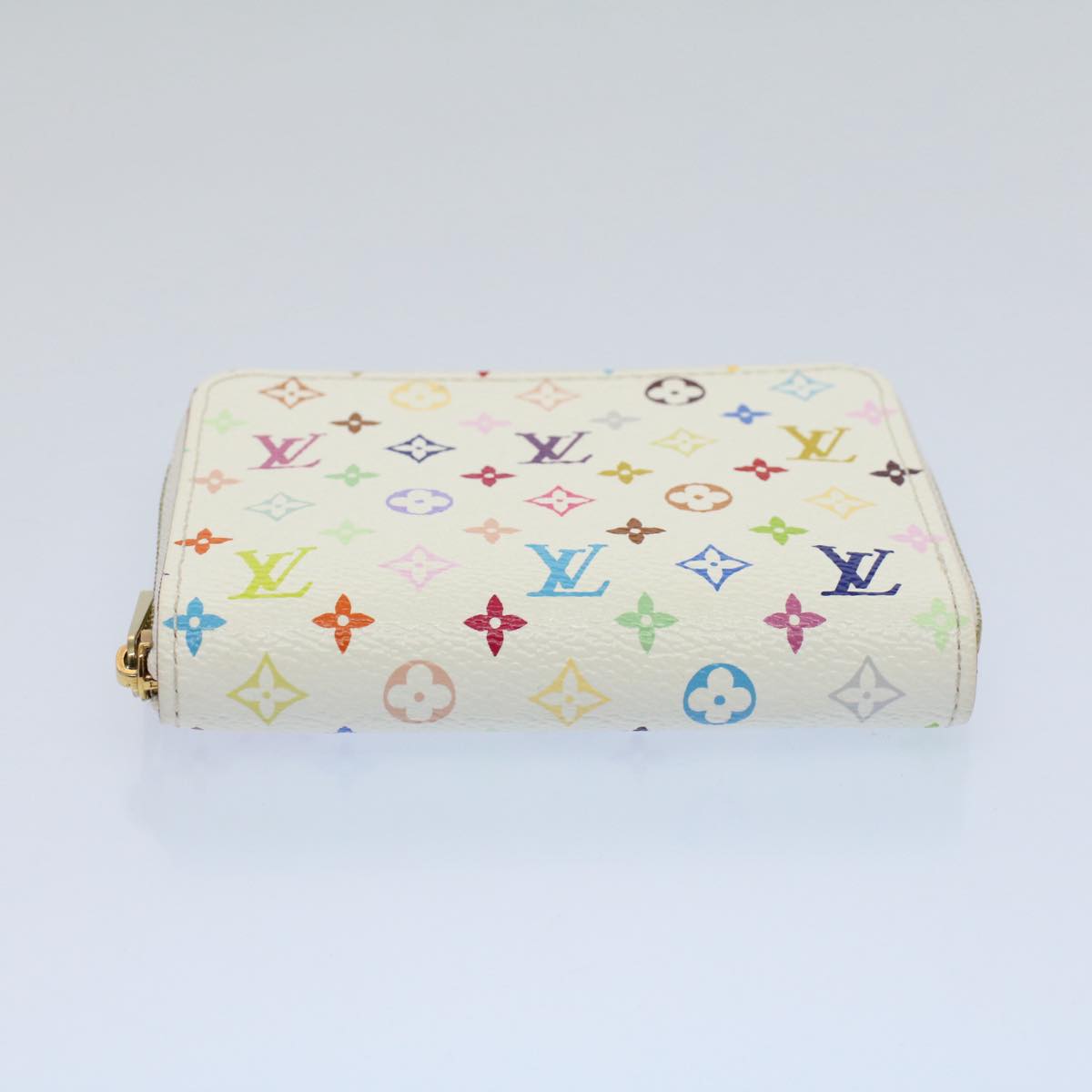 LOUIS VUITTON Monogram Multicolor Zippy Coin Purse White M66548 LV Auth 55270