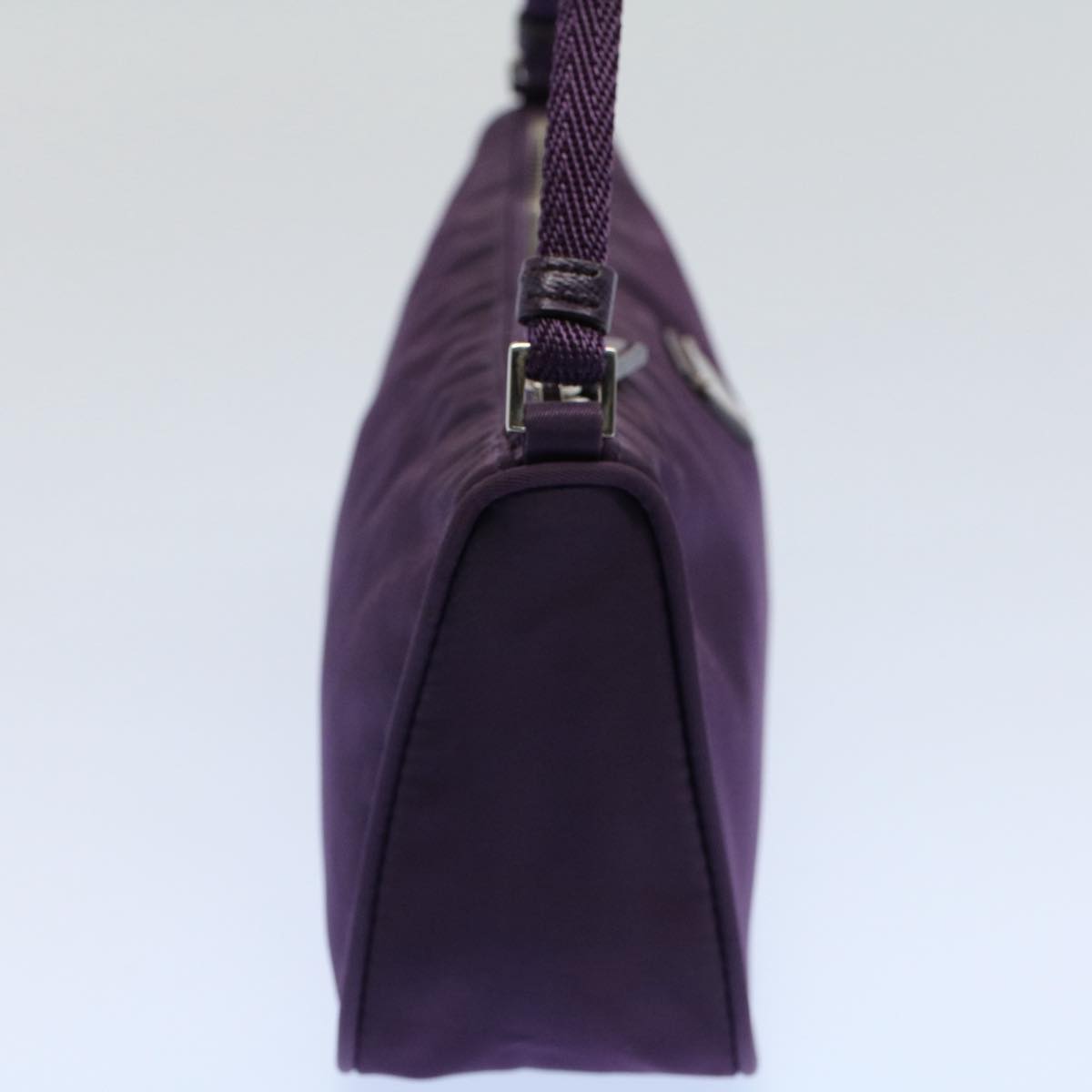 PRADA Accessory Pouch Nylon Purple Auth 55286