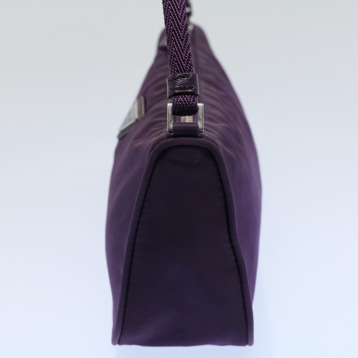 PRADA Accessory Pouch Nylon Purple Auth 55286