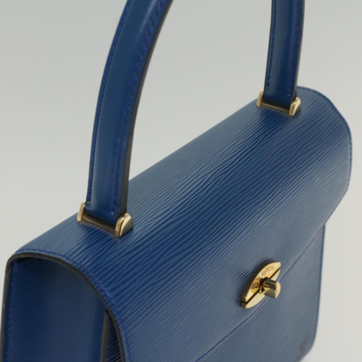 LOUIS VUITTON Epi Malesherbes Hand Bag Blue M52375 LV Auth 55310