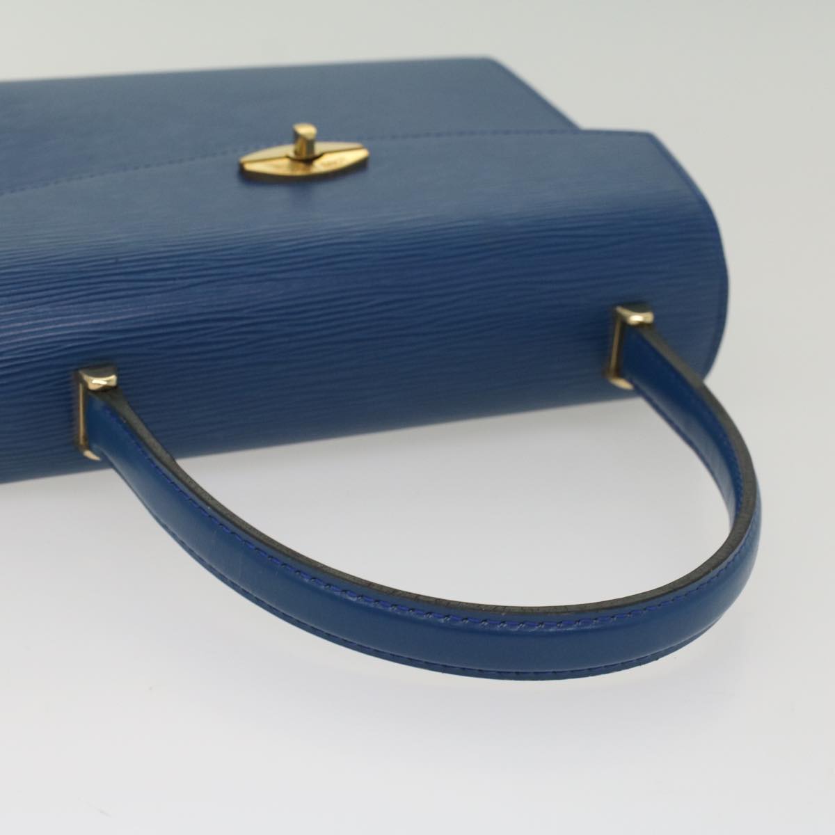 LOUIS VUITTON Epi Malesherbes Hand Bag Blue M52375 LV Auth 55310