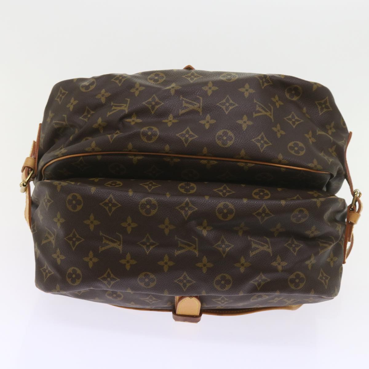 LOUIS VUITTON Monogram Saumur 35 Shoulder Bag M42254 LV Auth 55322