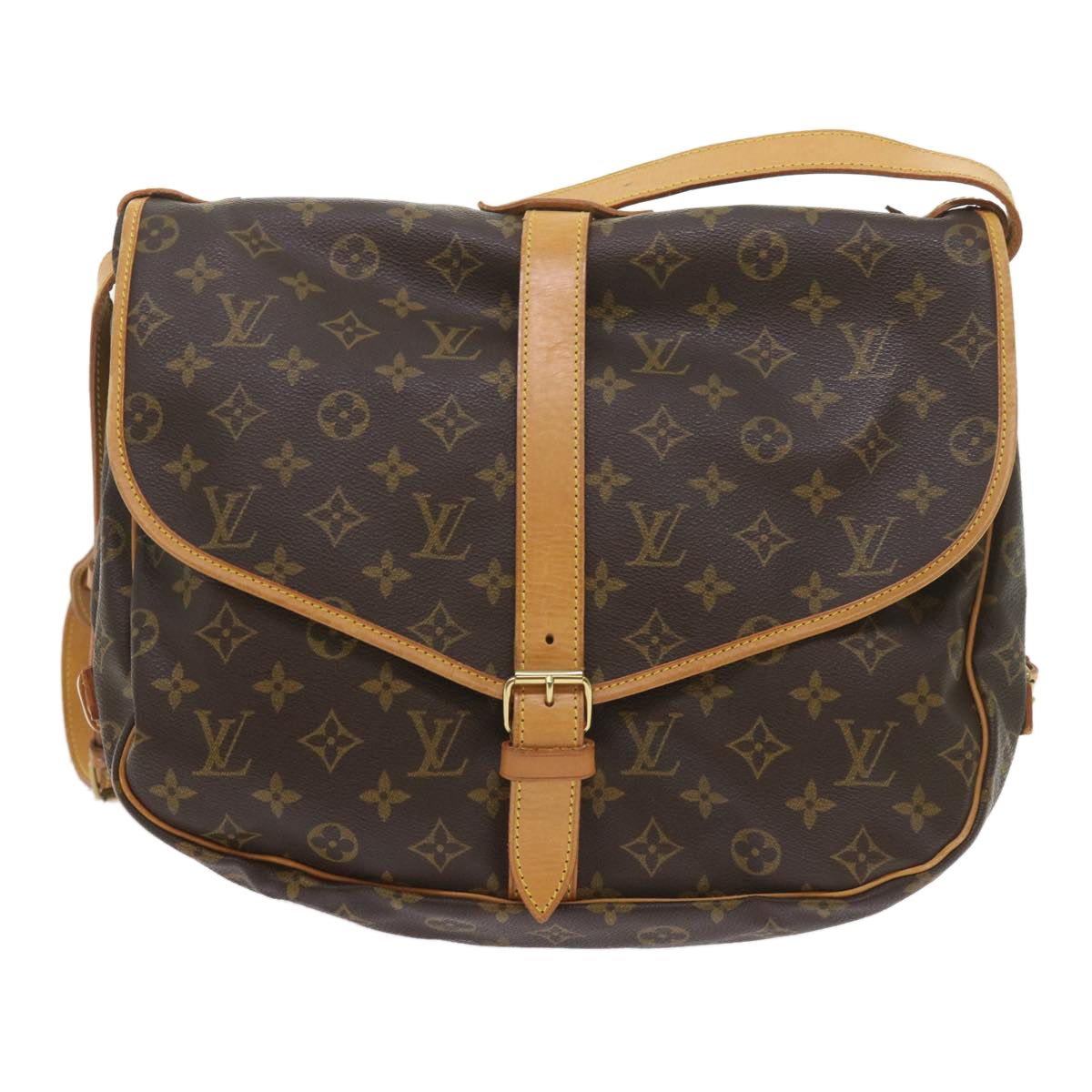 LOUIS VUITTON Monogram Saumur 35 Shoulder Bag M42254 LV Auth 55322 - 0